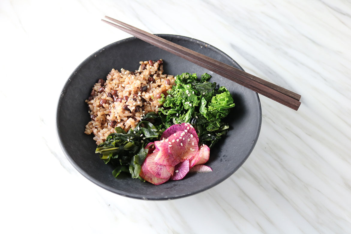 Adzuki Bean Rice Bowl & Pickled Daikon