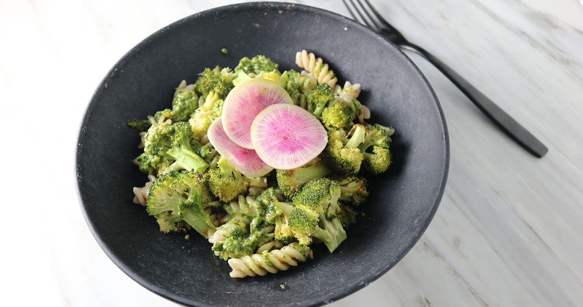 Radish Leaf Pesto Pasta