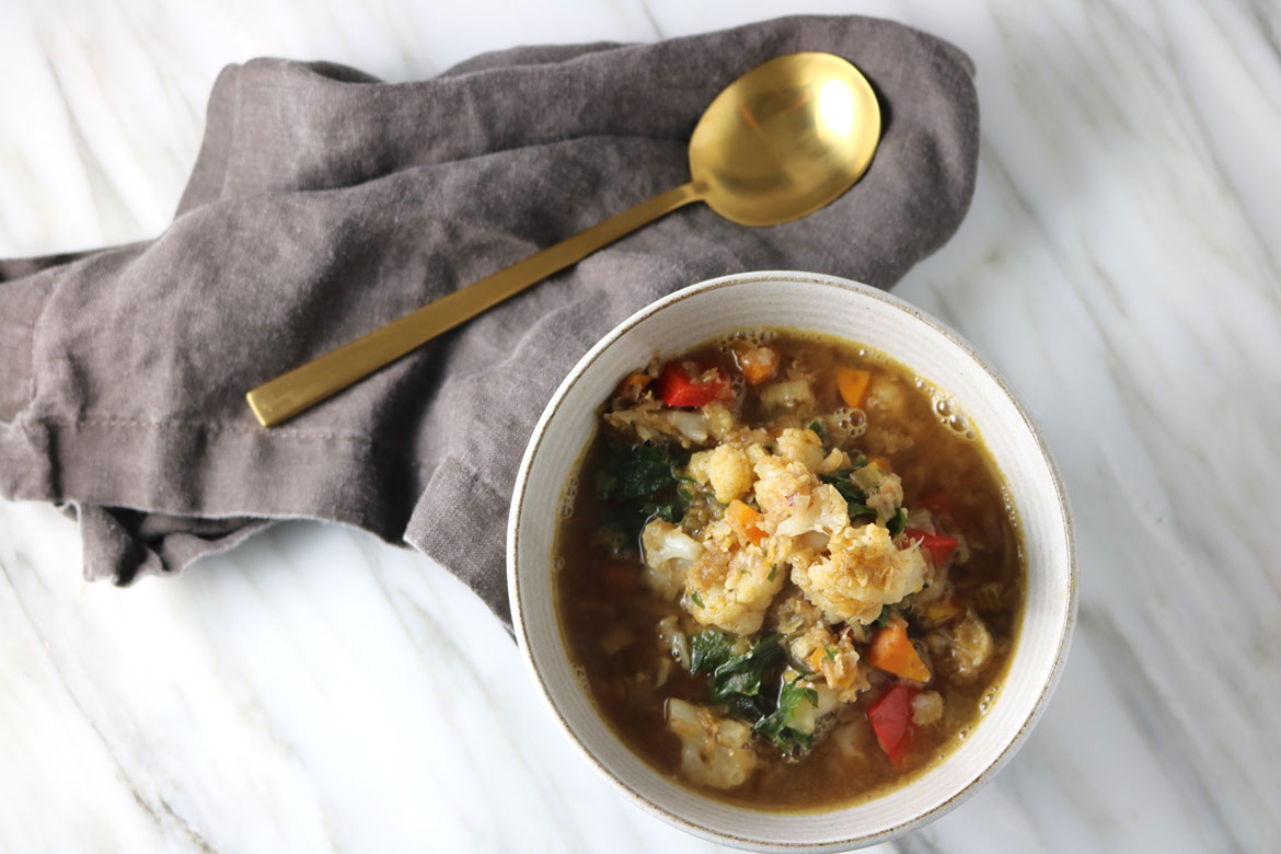 Curried Red Lentil Veggie Soup